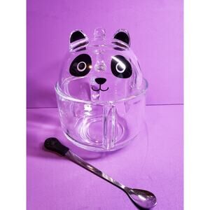 Panda Animal Glass Mug Set 3-Piece